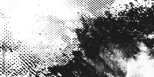 Wallpaper Mural Abstract grunge texture with halftone banner design dots pop art comics sport style vector illustration. Torontodigital.ca