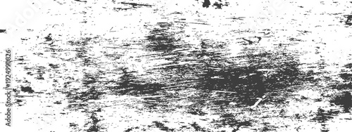 Abstract Distressed Grunge Texture Vector Background Black White Scratched Damaged Surface Rough Dirty Effect Overlay