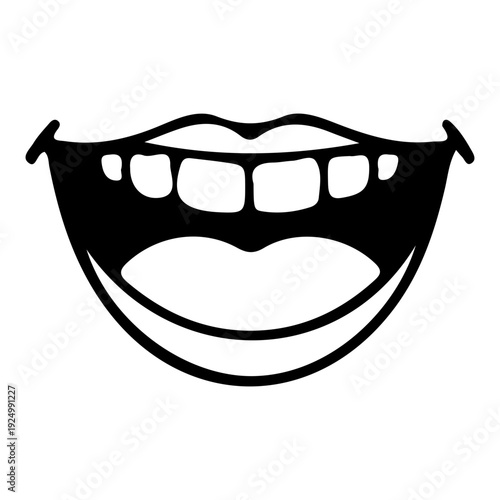Cartoon Mouth Open Smile Icon
