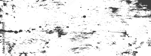 Black and White Grunge Distressed Texture Overlay with Paint Splatters and Scratches