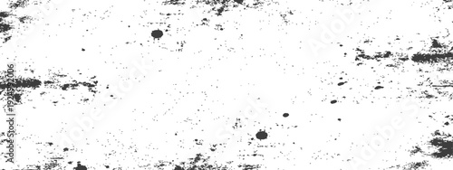 Grunge Distressed Texture Overlay Black and White Vector Background with Ink Splatter and Rough Scratches