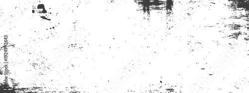 Abstract Monochrome Grunge Distress Texture Overlay with Scratches and Splatter Vector Background