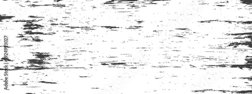 Distressed Grunge Wood Grain Texture Overlay Black and White Grungy Background Vector Graphic Element