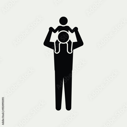 Person using a camera to take a selfie with a smartphone mounted on their head isolated on white background, Vector, illustration