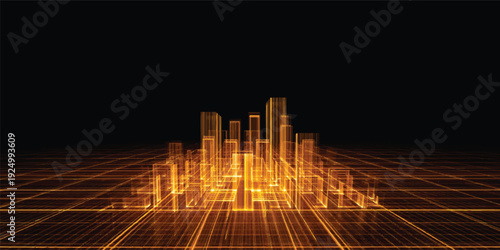 Abstract futuristic technology background featuring glowing blue and green digital network lines on a dark space design for modern web communication wallpaper