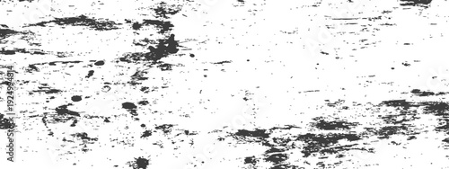 Abstract Grungy Black and White Overlay Texture with Distressed Effect and Ink Splatters