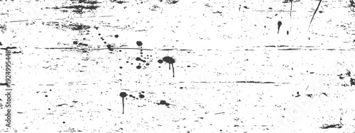 Abstract monochrome grunge texture with ink splatters scratches and distressed vintage effect overlay