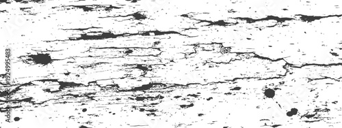 Grungy Black and White Distressed Texture with Cracks and Splatters