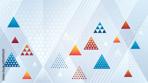 Abstract Geometric triangle background. Modern Colorful Stripe triangles background, Abstract Triangle shapes design. Creative ideas for business presentations, template