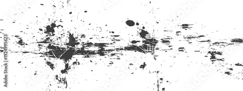 Grunge Texture Background with Black Ink Splatter and Scratches