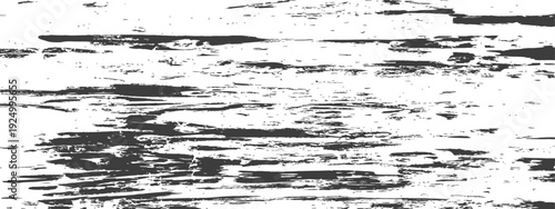 Distressed Wood Grain Grunge Texture Black and White Background Vector
