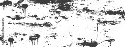 Grungy Ink Splatter Black and White Texture Background