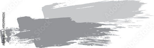 Abstract grey brush strokes on white background paint