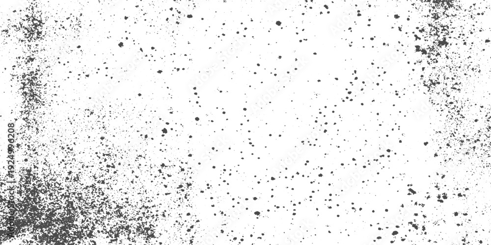 Fototapeta premium Monochrome abstract splatter background with subtle halftone vector texture overlay rough grunge effect.