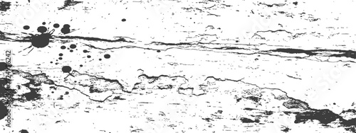 Black and White Grunge Texture with Cracks and Ink Splatters