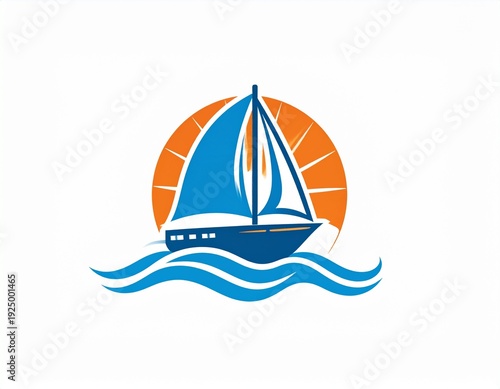 Sailboat on the water with the sun in the background, a beautiful nautical scene.