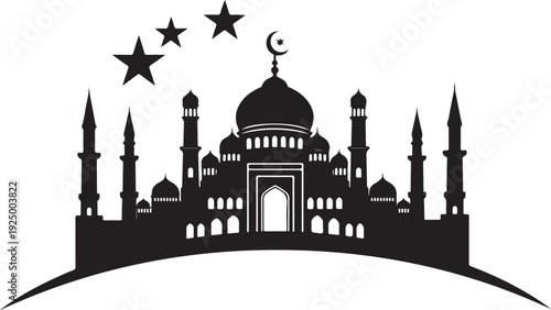 silhouette of mosque in istanbul