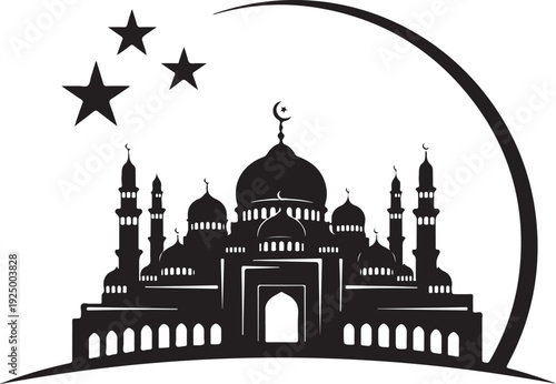 silhouette of mosque in istanbul