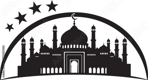 silhouette of mosque in istanbul