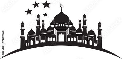 silhouette of mosque in istanbul