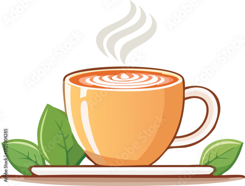 Develop a café-themed minimal icon collection featuring steaming cups and lattes