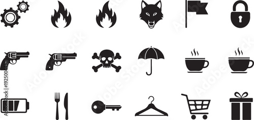 set of icons