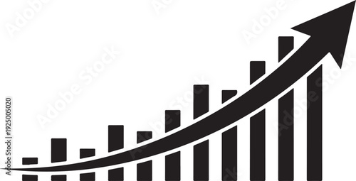 business chart with arrow