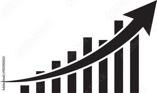 business chart with arrow