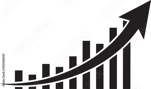 business chart with arrow