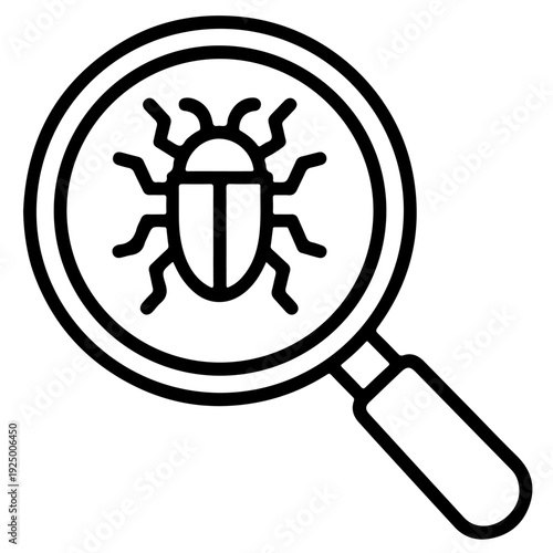 A magnifying glass with a bug inside