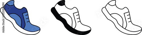 Running shoes Icon fitness sport and gym sign vector on transparent background eps 10.