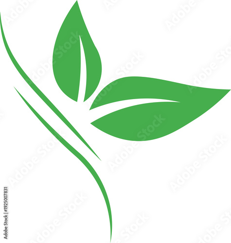 Green leaf logo design | Premium Vector