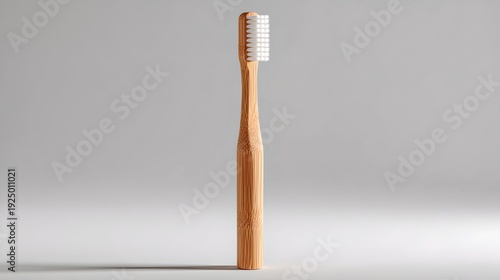 Elegant wooden toothbrush with ergonomic handle, soft bristles, and sleek design for optimal oral hygiene, effective teeth cleaning, and daily dental care