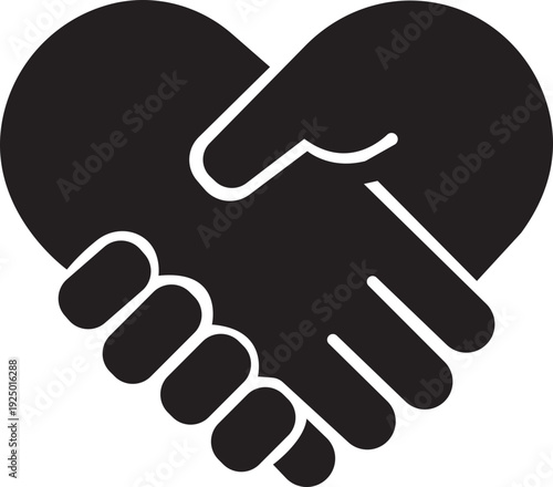 Handshake icon. Business agreement handshake symbol. Shaking hands logo. Friendly handshake flat style - stock vector.