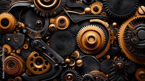 Wallpaper Mural Intricate collection of gears and cogs. Torontodigital.ca