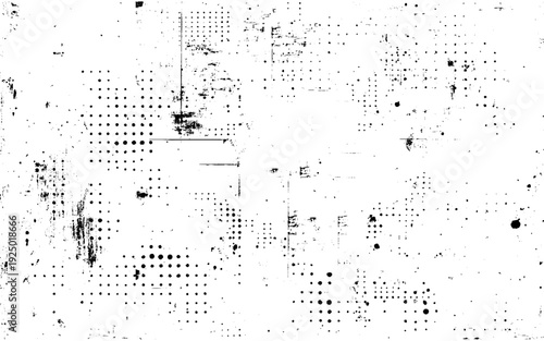 Black Halftone Dot Pattern Abstract Background, Wavy Gradient Dotted Texture in Monochrome Style