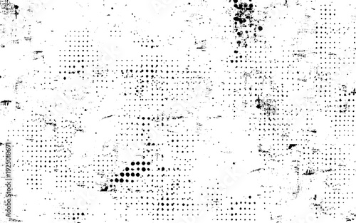 Abstract black and white dots half tone pattern background. 
