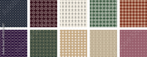 Set of textile patterns
