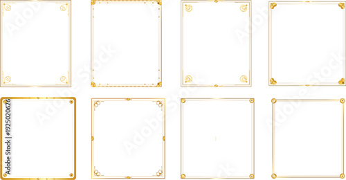 Gold vintage frame set