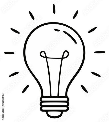 Creative concept of a glowing light bulb sparking new ideas and innovation
