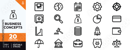 Business Concept Icons Set