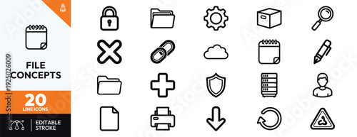 File Management Icons Set