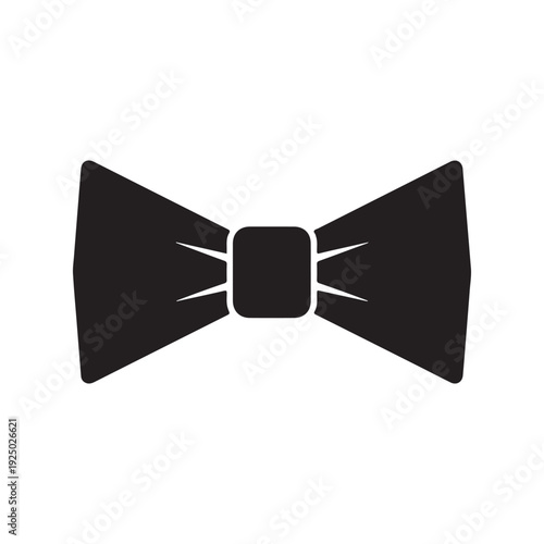 Blackbowtieclipiconisolatedonwhitebackgroundforfashionaccessories