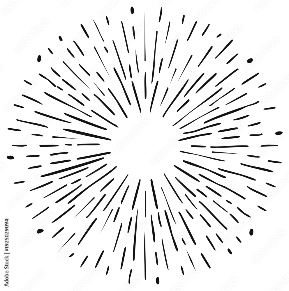Fototapeta premium Retro Sunburst Bursting Radiating Lines Starburst Pattern Graphic Element