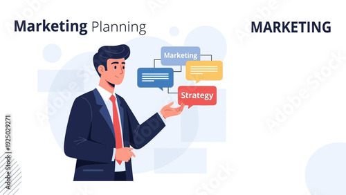 Marketing Planning Strategy Business Man Presentation