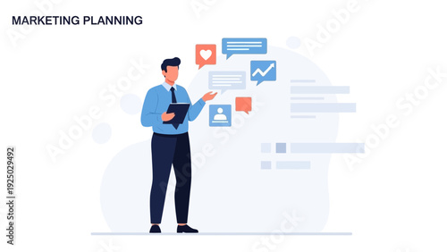 Marketing Planning Strategy, Business Growth, Digital Communication, Data Analysis