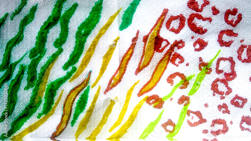 Animal Skin Abstract. Water Paint Splashes.