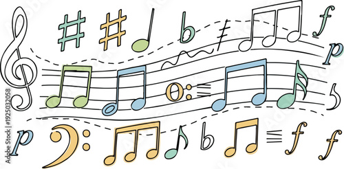 music background with notes