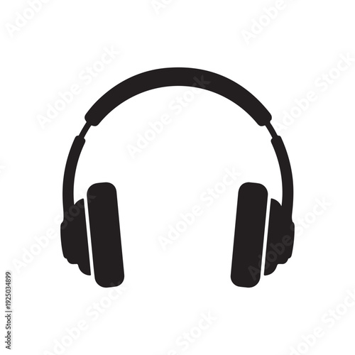 Headphones for listening to music or podcasts  isolated on white background