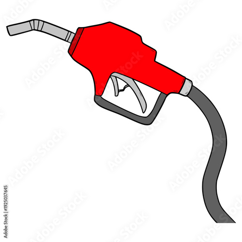 fuel nozzle illustration hand drawn isolated vector